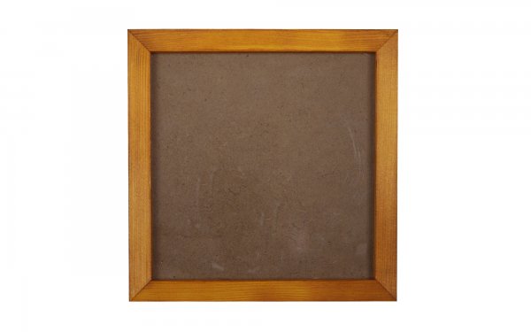 قاب عکس چوبی دست ساز ابعاد 22x22 سانتی‌متر رنگ نارنجی