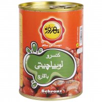 کنسرو لوبیاچیتی با قارچ بهروز 380 گرم