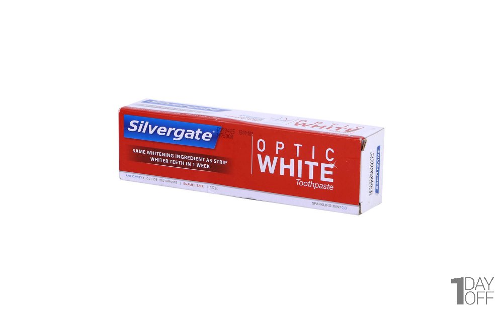 خمیردندان سیلورگیت (Silvergate) مدل OPTIC WHITE مقدار 120 گرم 