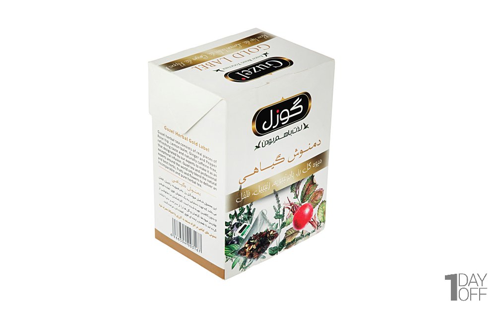دمنوش گیاهی میوه گل رز، بادرنجبویه، زنجبیل و فلفل گوزل بسته 20 عددی