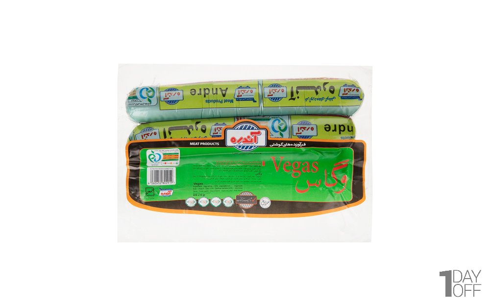 هات داگ وگاس (سوسیس‌گیاهی) آندره مقدار 300 گرم 