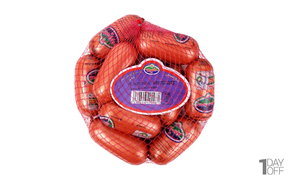 سوسیس کبابی با 80 درصد گوشت کامپوره مقدار 500 گرم