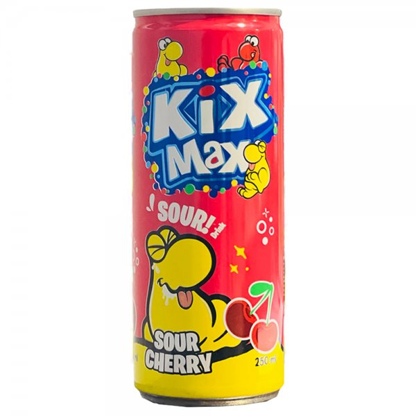 نوشیدنی گازدار کیکس مکس KIX MAX آلبالو مقدار 250 میلی‌لیتر