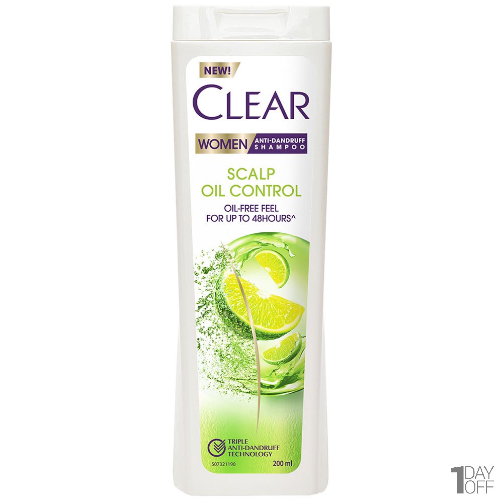 شامپو ضدشوره بانوان کلییر (Clear) مدل Scalp oil control مقدار 200 میلی‌لیتر