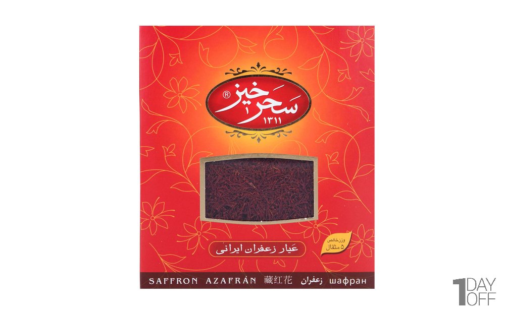 زعفران سرگل کادویی سحرخیز مقدار 5 مثقال (23.04 گرم)