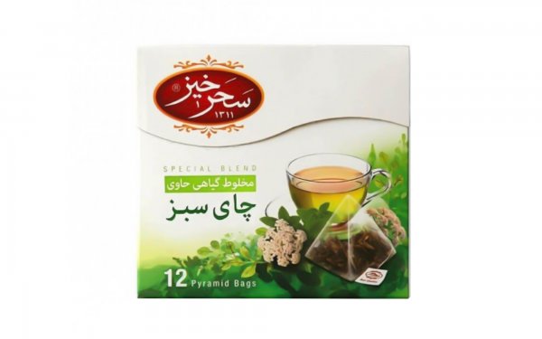 دمنوش چای سبز سحرخیز بسته 12 عددی