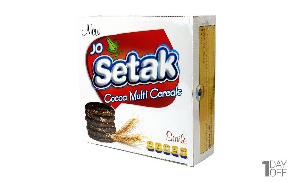 بیسکویت سبوس‌دار چندغله کاکائویی ستاک مقدار 760 گرم