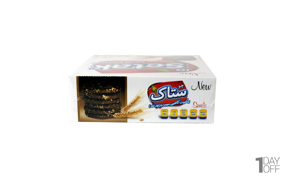 بیسکویت سبوس‌دار چندغله کاکائویی ستاک مقدار 760 گرم