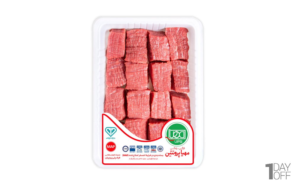 گوشت قیمه‌ای گوساله مهیا پروتئین مقدار 500 گرم
