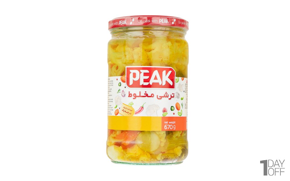 ترشی مخلوط پیک مقدار 670 گرم 