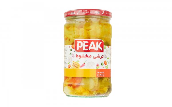 ترشی مخلوط پیک مقدار 670 گرم 