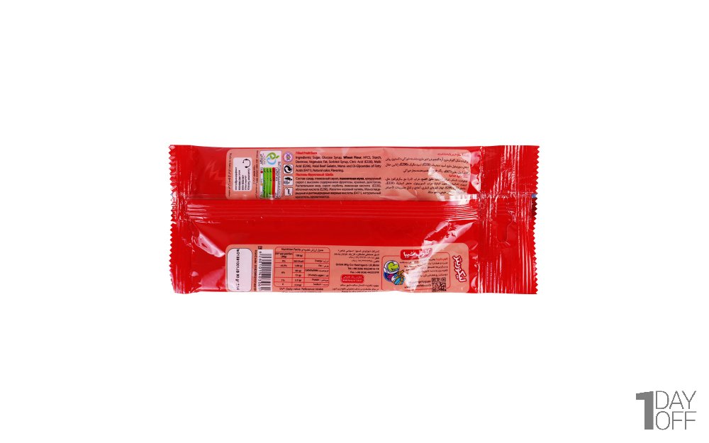 پاستیل مغزدار شکری با طعم توت‌فرنگی شیبا مدل likoritz مقدار 90 گرم