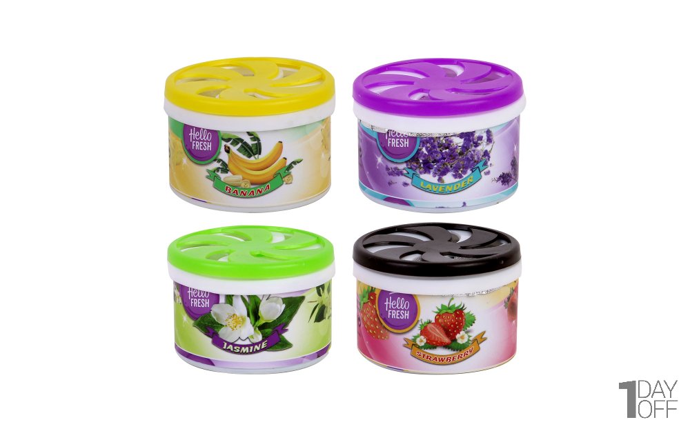 ژل خوشبوکننده هوا هلوفرش - رایحه رندم / حاوی ژل خاویاری / با قابلیت ماندگاری بالا رایحه