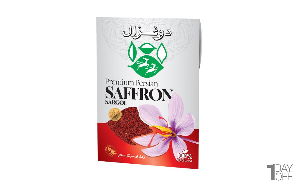 زعفران سرگل ممتاز دوغزال مقدار 1 مثقال (4.608 گرم)