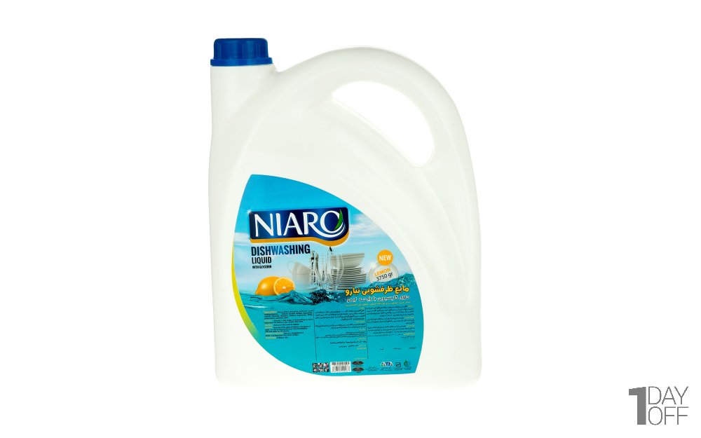 مایع ظرفشویی حاوی گلیسیرین با رایحه لیمو نیارو مقدار 3750 گرم