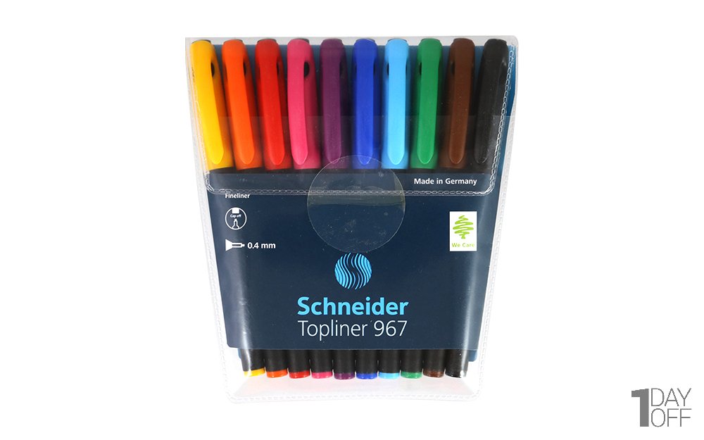  روان‌نویس 10 رنگ 0.4 میلی‌متری اشنایدر (Schneider) مدل Topliner 967 