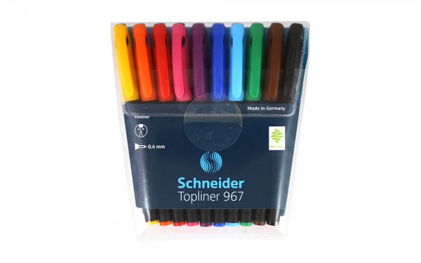  روان‌نویس 10 رنگ 0.4 میلی‌متری اشنایدر (Schneider) مدل Topliner 967 