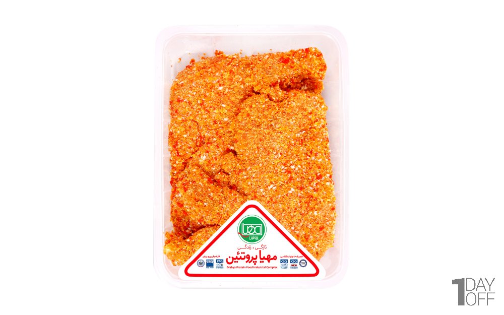 شنیسل مرغ با آرد مهیاپروتئین مقدار 900 گرم