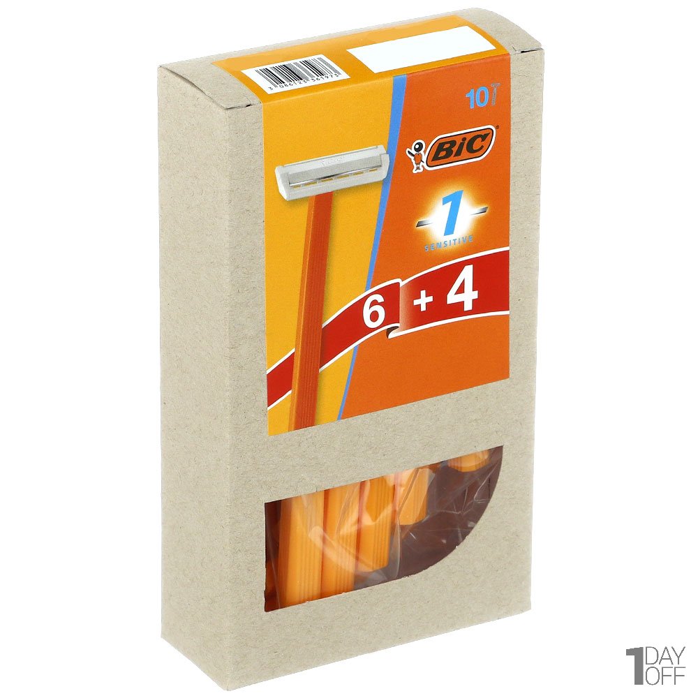 تیغ اصلاح یک تیغه مخصوص پوست‌های حساس 6+4 عددی بیک