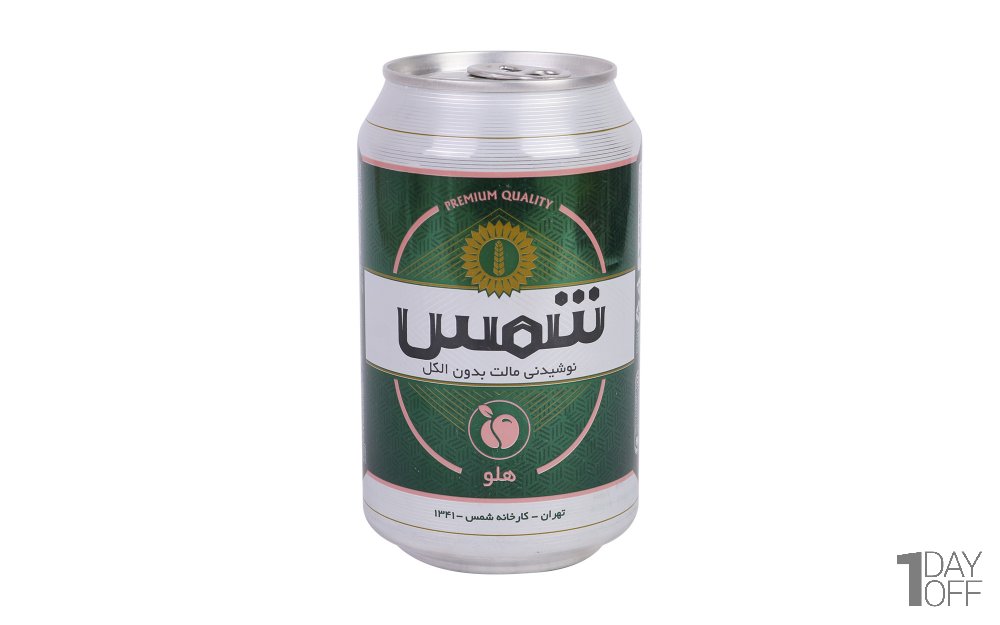 نوشیدنی مالت بدون الکل هلو شمس مقدار 330 گرم