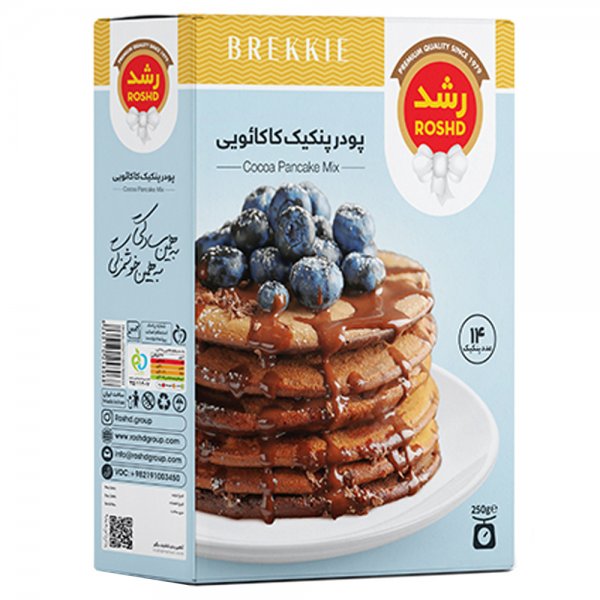 پودر پنکیک کاکائویی رشد مقدار 250 گرم