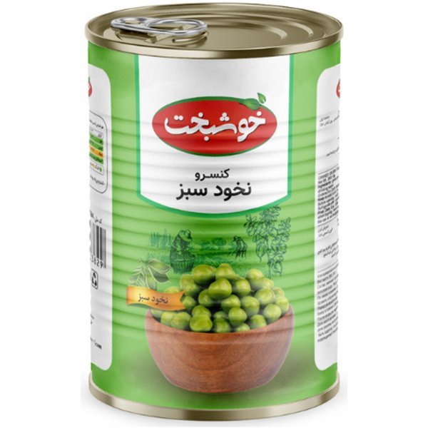 کنسرو نخود سبز خوشبخت مقدار 380 گرم