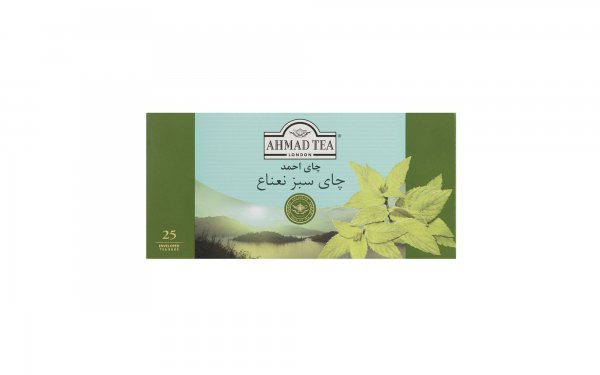چای سبز کیسه‌ای با طعم نعناع احمد بسته 25 عددی