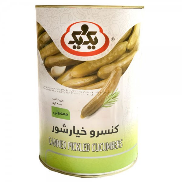 کنسرو خیار شور یک‌و‌یک مقدار 4 کیلوگرم