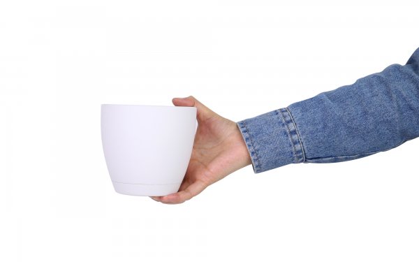 گلدان دایره‌ای سفید سایز 12.5 کد 101 مهرنی (Mehrni)