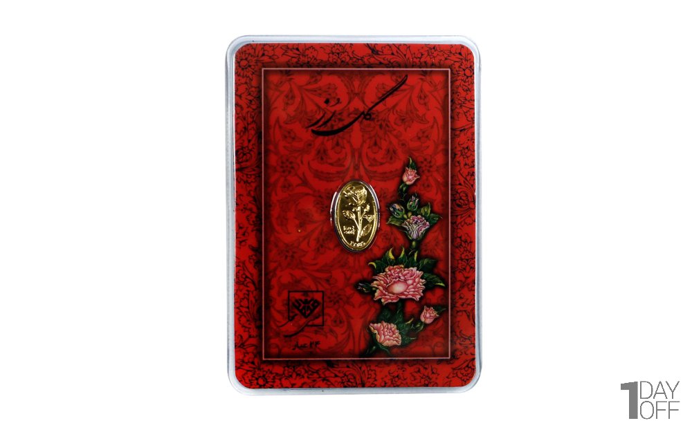 شمش طلای 24 عیار گل رز 0.050 گرم