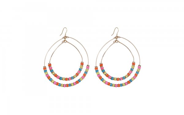 گوشواره لاویسا (LOVISA) استرالیا مدل حلقه‌ای و پولکی رنگارنگ