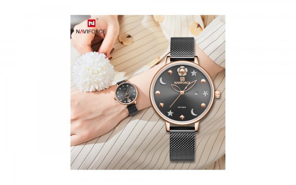 ساعت نیوی‌فورس (NAVIFORCE) مدل NF5009L رنگ مشکی کد رنگ RG/B