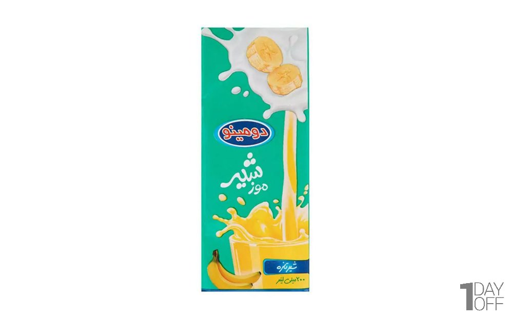 شیر موز دومینو مقدار 200 میلی‌لیتر