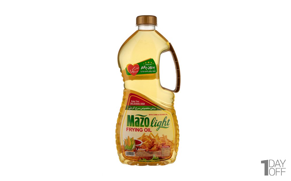 روغن سرخ‌کردنی ذرت و کنجد مازولایت مقدار 1.8 لیتر
