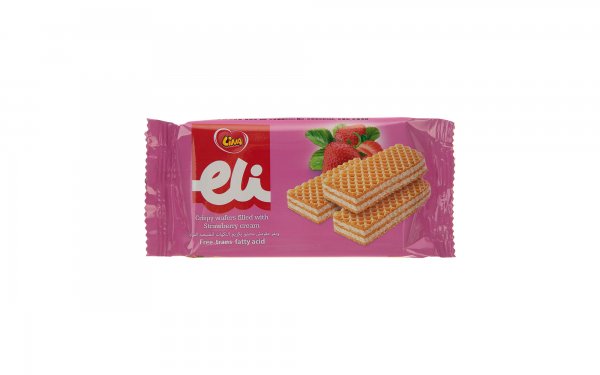 ویفر کرمدار با طعم توت‌فرنگی لینا مقدار 40 گرم	