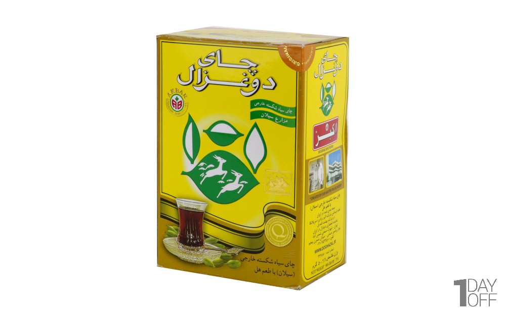 چای سیاه شکسته خارجی سیلان با طعم هل دوغزال مقدار 500 گرم