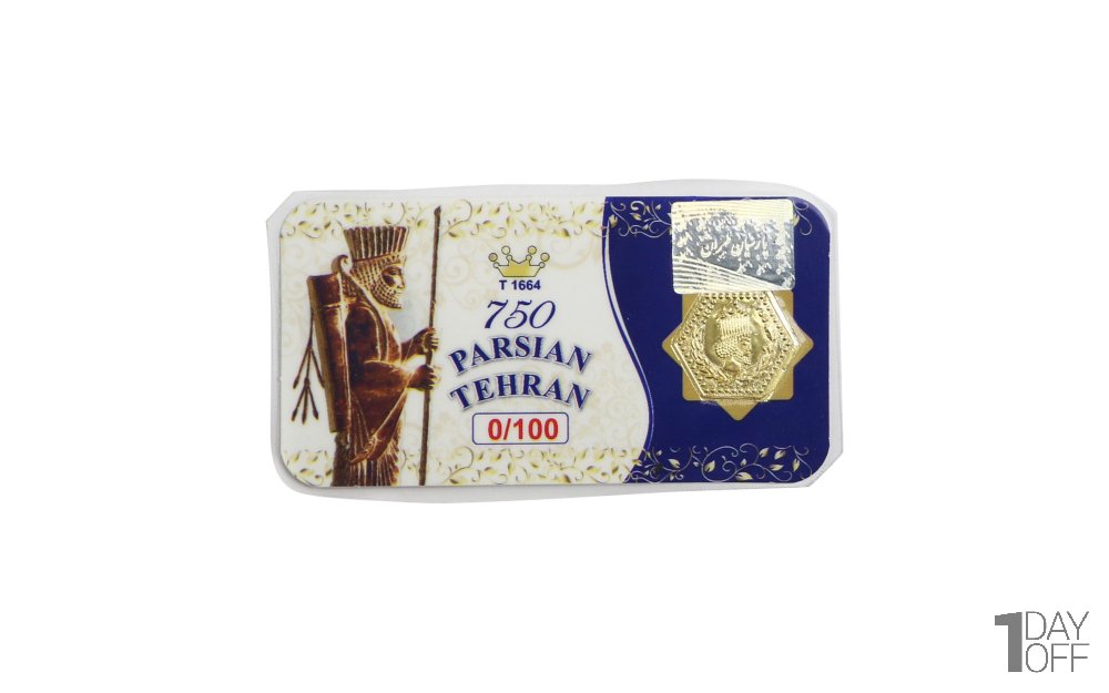 پلاک طلا 750 عیار پارسیان طهران 0.100 گرم