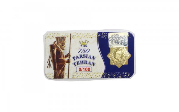 پلاک طلا 750 عیار پارسیان طهران 0.100 گرم