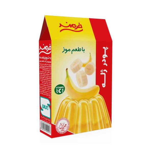 پودر ژله موز فرمند مقدار 100 گرم 
