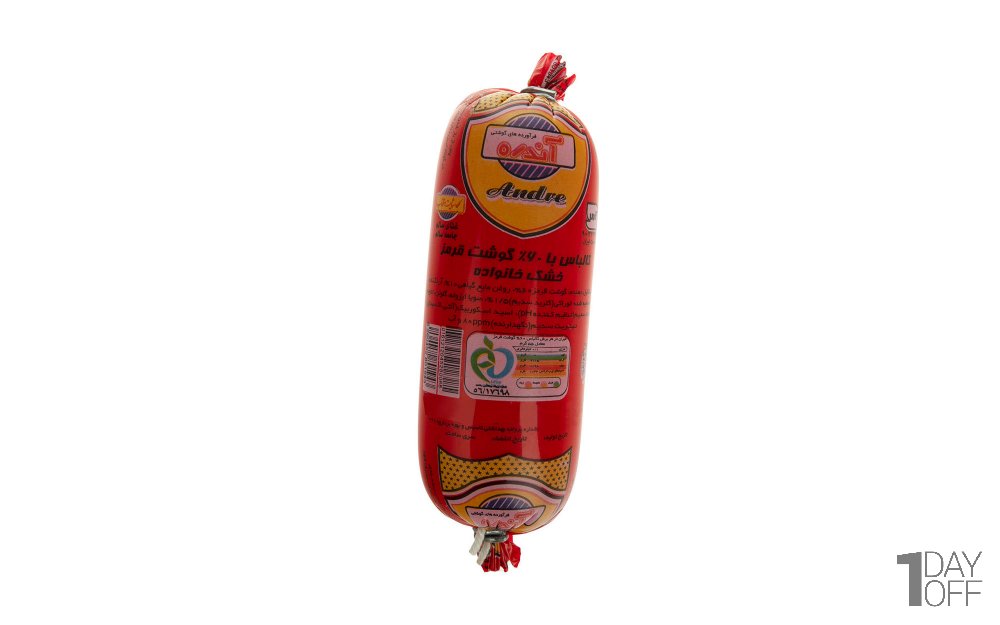 کالباس خشک خانواده 60 درصد گوشت قرمز آندره مقدار 500 گرم