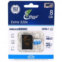 کارت حافظه 8 گیگابایت میکرو SD ویکومن (Vicco Man) مدل Extra 320X