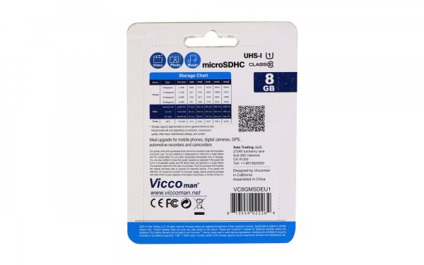 کارت حافظه 8 گیگابایت میکرو SD ویکومن (Vicco Man) مدل Extra 320X