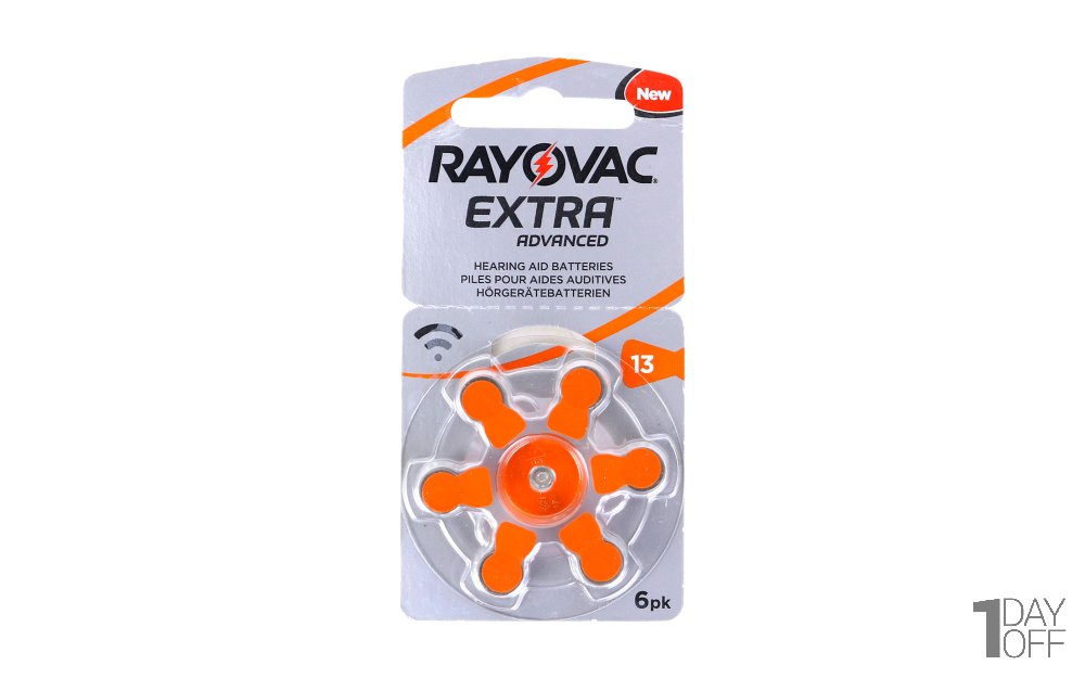 باتری سمعک ریواک (RAYOVAC) نوع 13 رنگ نارنجی