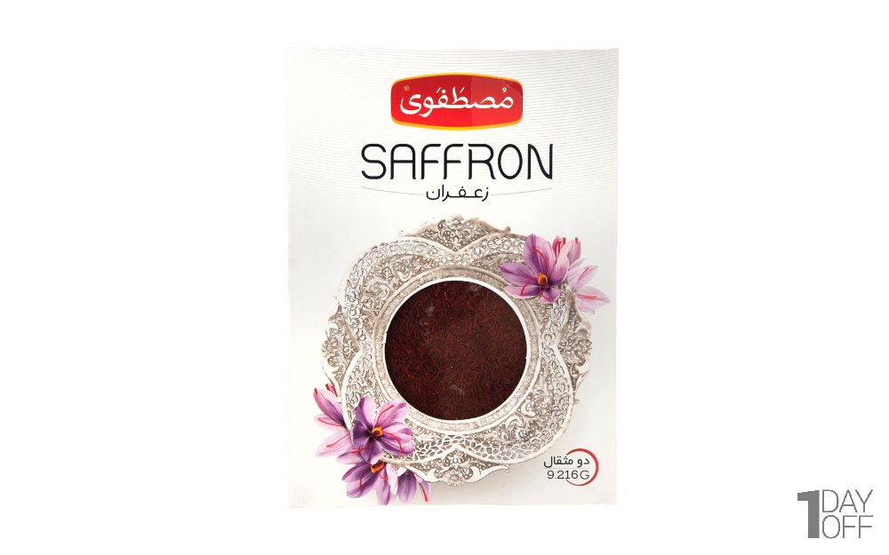 زعفران درجه یک مصطفوی جعبه‌ای مقدار 2 مثقال (9.216 گرم)
