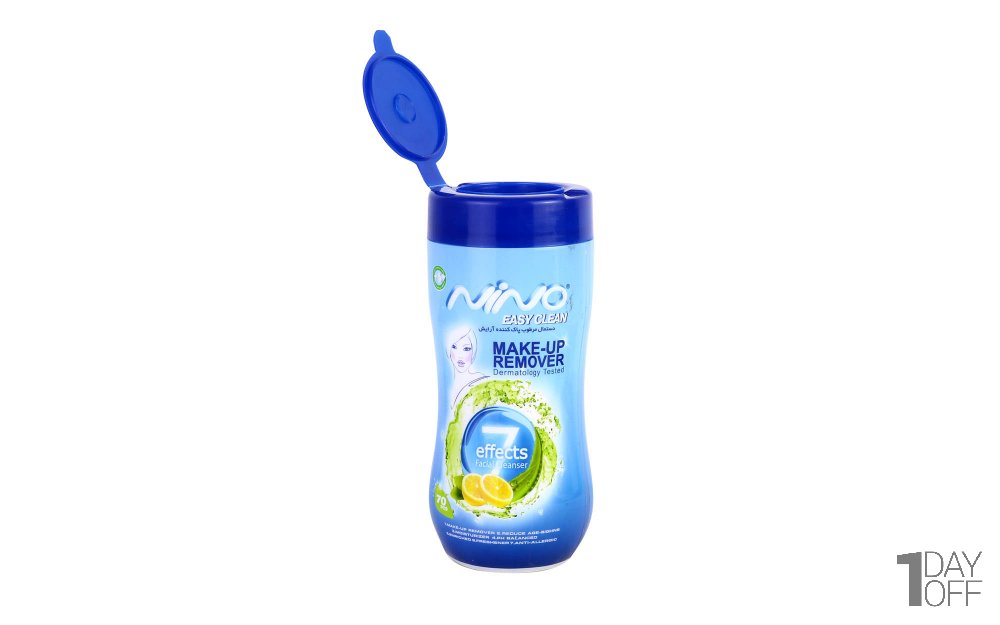 دستمال مرطوب پاک‌کننده آرایش نینو مدل EASY CLEAN بسته 70 عددی 