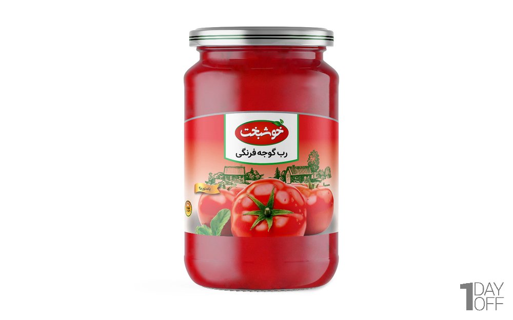 رب گوجه‌فرنگی خوشبخت مقدار 700 گرم 