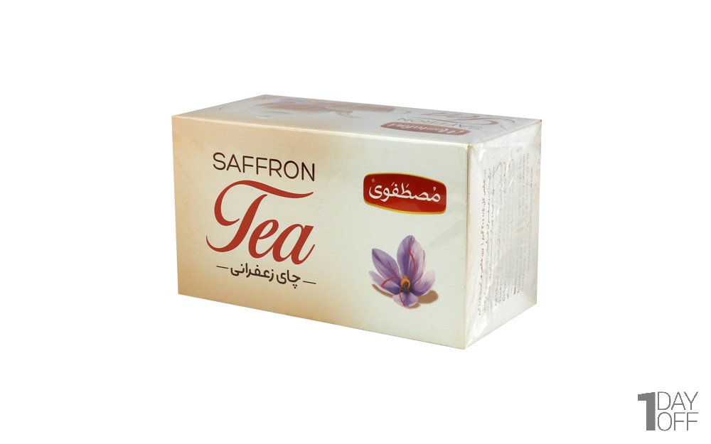 چای سیاه زعفرانی کیسه‌ای مصطفوی بسته 20 عددی