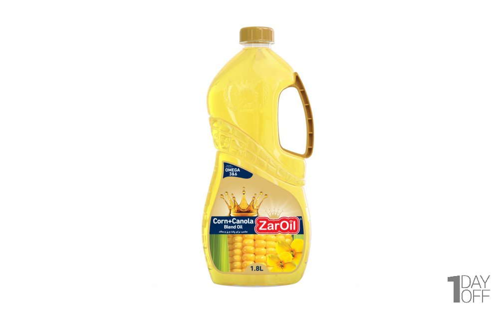 روغن ذرت و کانولا زر اویل مقدار 1.8 لیتر