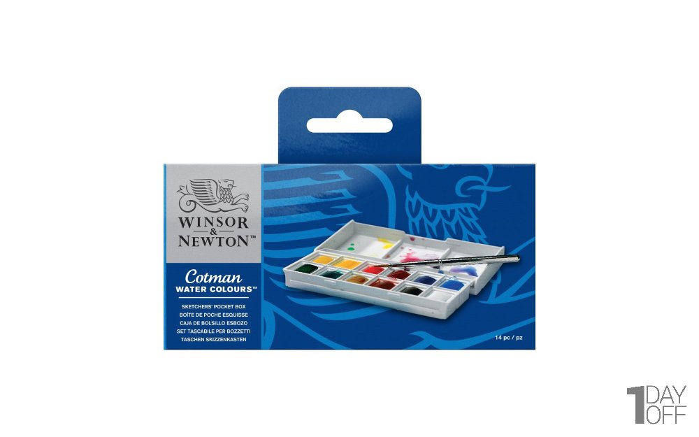 قرص کوچک آبرنگ وینزور (Winsor) سری Cotman بسته 12 رنگ