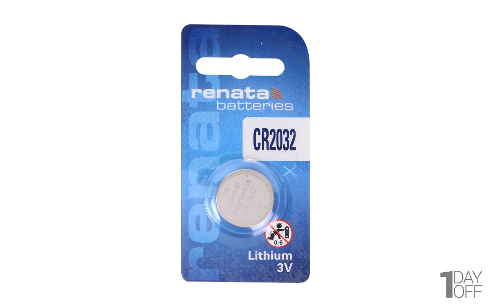باتری سکهای لیتیومی رناتا (Renata) مدل CR2032 - 3 وات/ مناسب برای ماشین حساب، ساعت، دستگاههای گیم و ...
